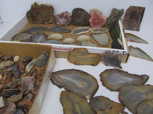 lot 149 image: Estate Collection of Agates Rocks Sliced Slabs etc
