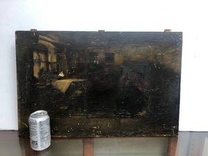 lot 190 image: 18th Century Dutch School Oil on Board Painting (As Is)