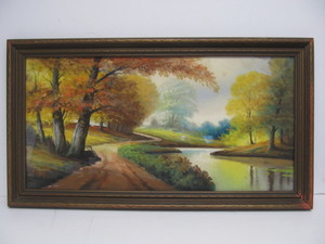 lot 174 image: Andrew Gunderson (1888-1964) Excellent Original Framed Antique Pastel Painting