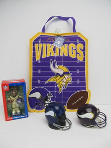 lot 182 image: Group of Assorted MN Vikings Items