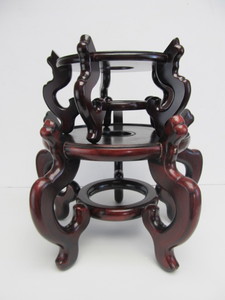 lot 216 image: Pair of Wooden Oriental Planter Stands