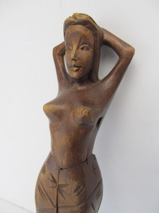lot 226 image: Vintage Wooden Nude Nutcracker