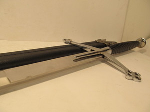 lot 237 image: HUGE Medieval Style Stainless Steel Claymore Sword wSheath