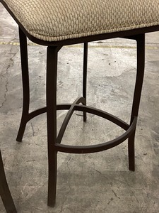 lot 81 image: (2) Matching Steel-Framed Bar Stools