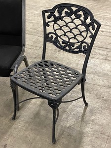 lot 79 image: Lot Of (3) Decorative  Patio Chairs