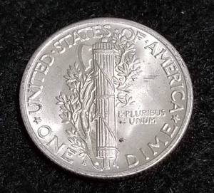 lot 06 image: 1945-S MERCURY DIME BU-UNC