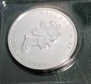 lot 26 image: 1999 CANADA MAPLE LEAF 1 TROY OZ .999 FINE SILVER SEALED