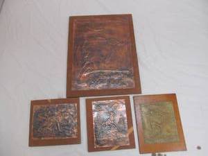 lot 94 image: Hammered copper art