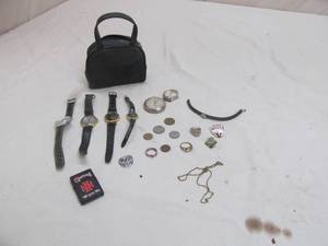lot 103 image: watches,rings,coins