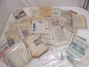 lot 148 image: vintage newspapers