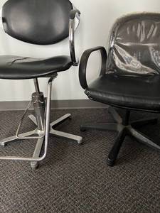2 adjustable salon chairs