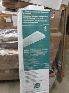 lot 7 image: Metalux 2-Light 4 ft. White Wraparo...