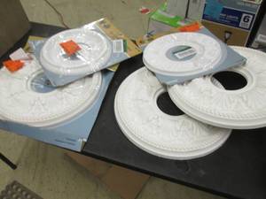 lot 309 image: 5 Assorted Ceiling Medallions by Ha...