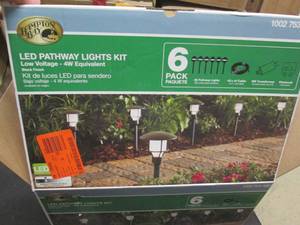 lot 35 image: Low Voltage Black Outdoor Integrate...