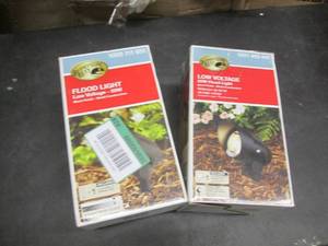 lot 50 image: 2 Low Voltage Flood Lights by Hampt...