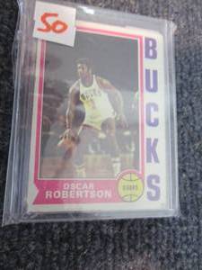 lot 150 image: 1974-75 Topps Oscar Robertson Card...
