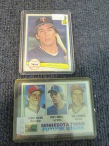 lot 194 image: 2 Kent Hrbek Rookie Cards...