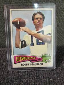 lot 214 image: 1975 Topps Roger Staubach Cards...