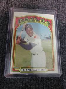 lot 228 image: 1972 Topps Hank Aaron Baseball Card...