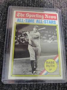 lot 229 image: 1976 Topps Babe Ruth Card...