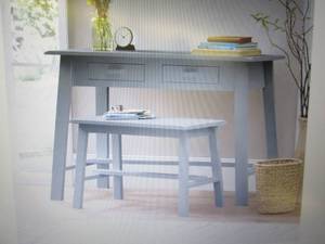 lot 238 image: Rustic Desk and Bench open box Reta...