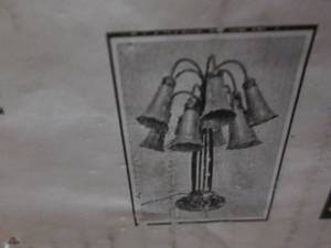 lot 242 image: Ornate Table Lamp open box ...