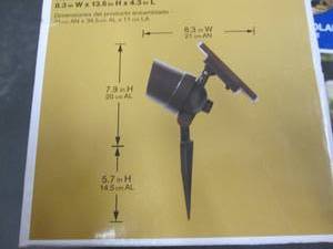 lot 285 image: 2 LED Solar Spot Lights by Hampton ...