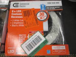 lot 294 image: 2 CE 6 in.Customizable Recessed Tri...