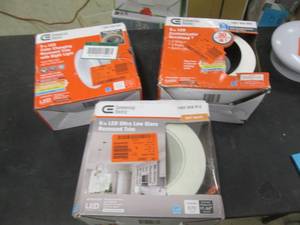lot 295 image: 3 Assorted CE 6 in. Recessed Trim o...
