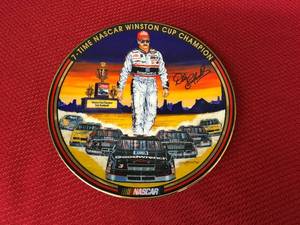 lot 254 image: The Magnificent Seven Dale Earnhardt Chmpionship Collection Plate By Sam Bass