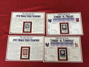 lot 319 image: 1943 & 1950 World Series Champions Stamps & New York Yankees Stamps