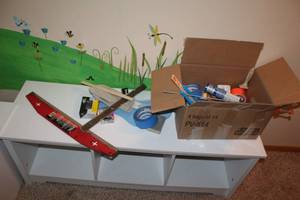 lot 162 image: Caulk, Painter Tape, Painter Edger, Ruler, Brushes, Hand Tools, And More