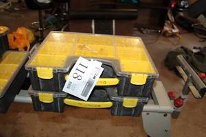 lot 118 image: Lot of (2) Stanley Professional Deep Organizer Suitcase 10-bin