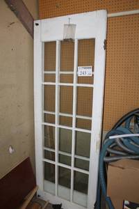 lot 243 image: Lot of (2) House Interior 12-Glass Pane Doors
