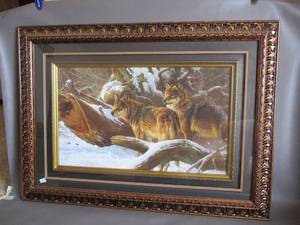 Large Framed Print featuring Wolves