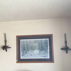 Framed Print and Wall Candle Holders