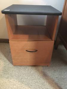 Table with File Drawer