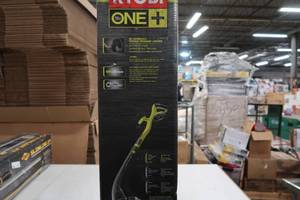 lot T43 image: ONE 18-Volt Lithium-Ion Electric Cordless String Trimmer and Edger - 1.3 Ah Battery and Charger Included