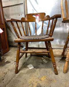 lot 112 image: Tell City Solid Maple Chair