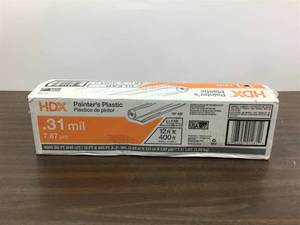lot 16 image: HDX 12 ft. x 400 ft. 0.31 mil High Density Painters Plastic Sheeting