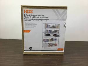 lot 38 image: 2 Pack HDX Storage Baskets