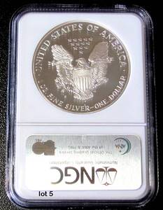 lot 5 image: 1990-S Silver American Eagle