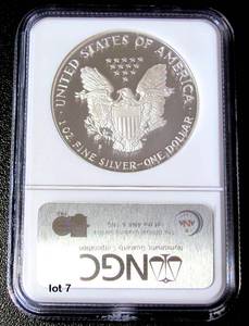 lot 7 image: 1992-S Silver American Eagle