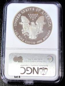 lot 8 image: 1993-P Silver American Eagle