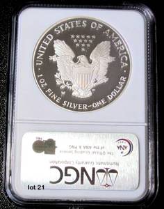lot 21 image: 2006-W Silver American Eagle