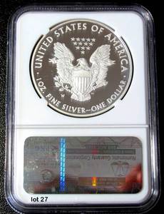 lot 27 image: 2010-W Silver American Eagle