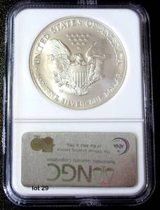 lot 29 image: 2006-W Silver American Eagle