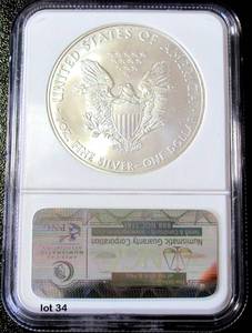 lot 34 image: 2009 Silver American Eagle