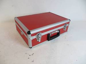 lot 48 image: Red Storage Suitcase