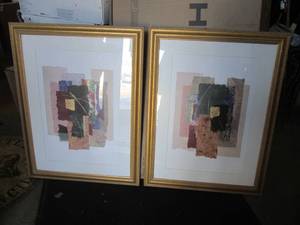 2pc Framed Wall Art  27 x 35 each...